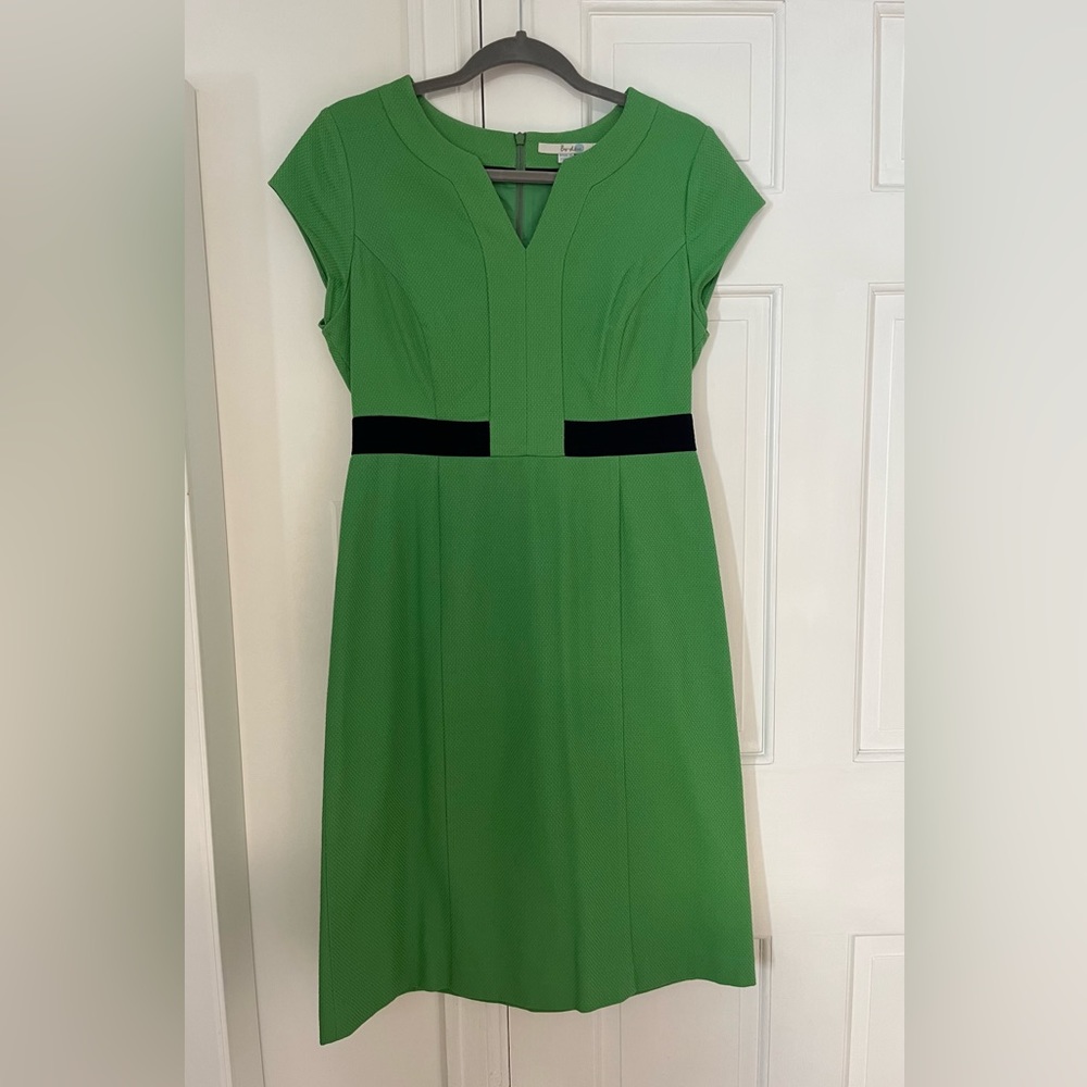 Boden green sheath dress 8 Long